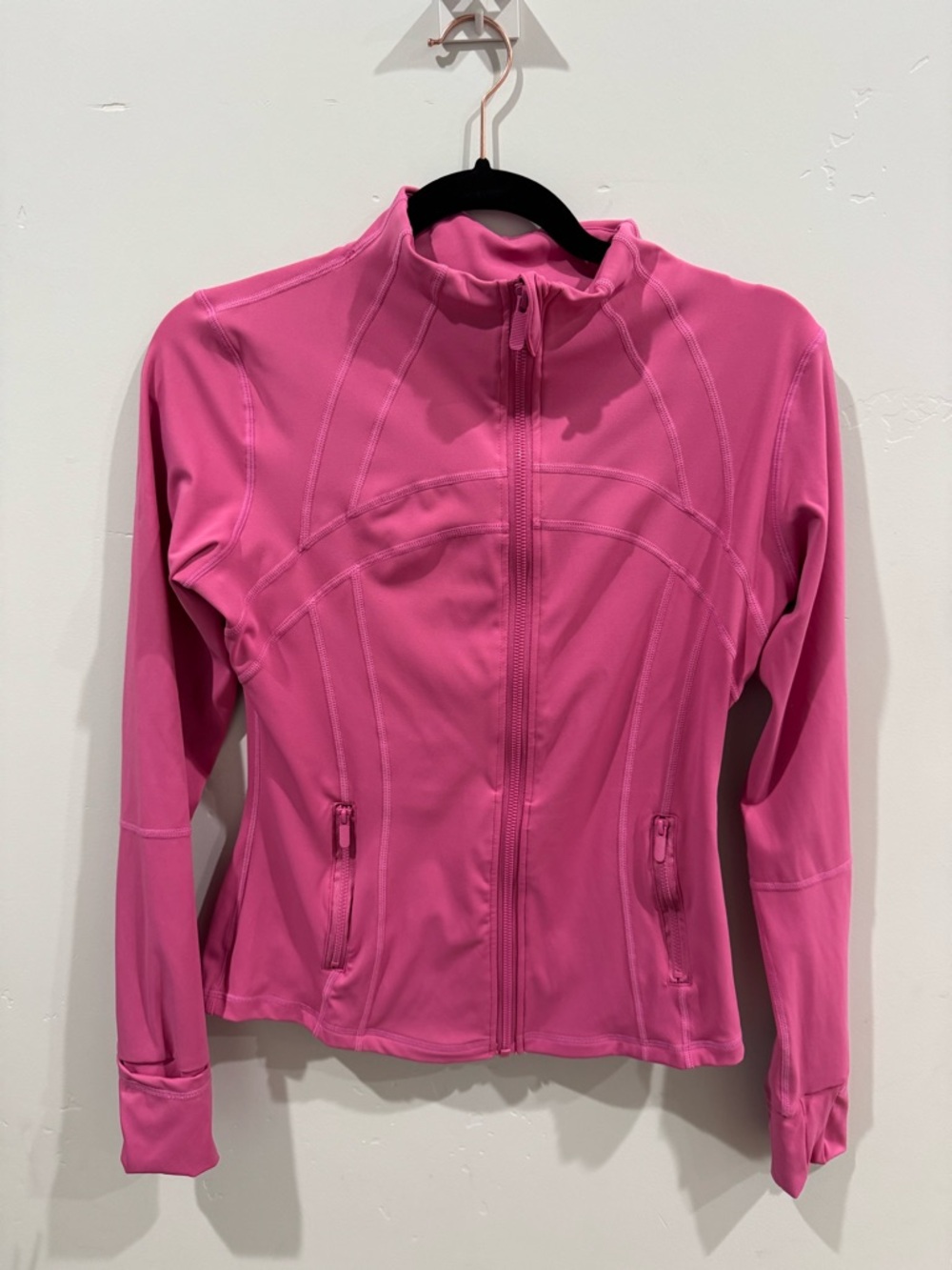 lululemon athletica Pink Full-Zip Athletic Jacket size large